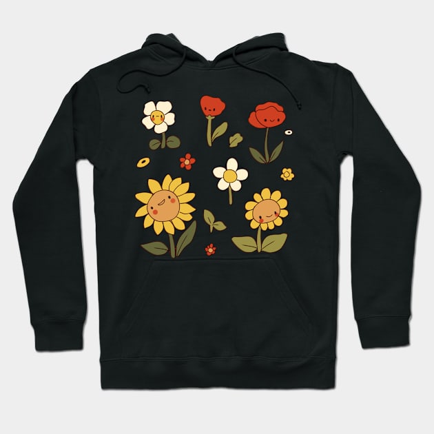 Cute spring flowers pattern Hoodie by Mayarart